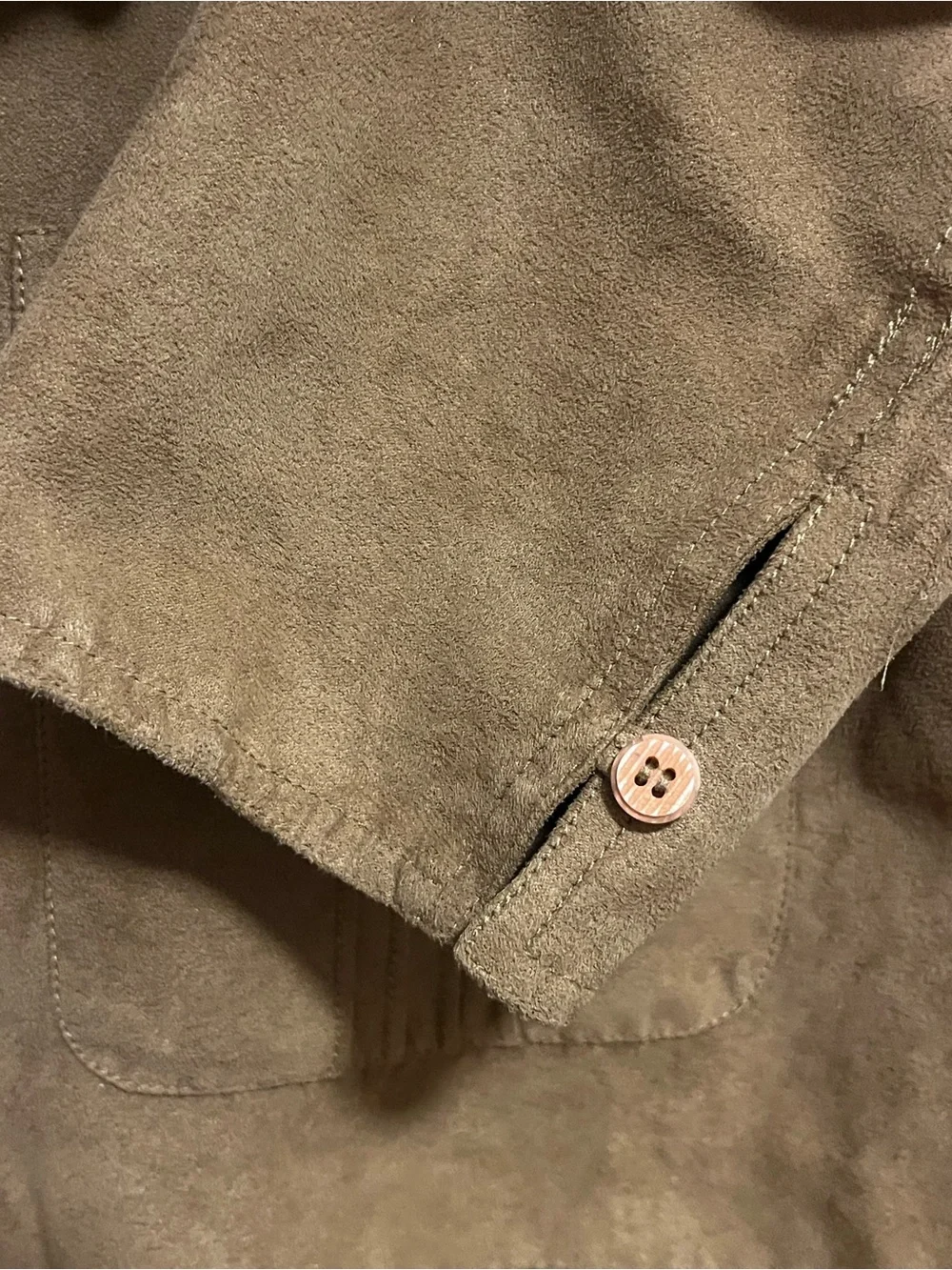 Vintage Draper’s & Damon’s Brown Faux Suede Shirt Jacket Size Large